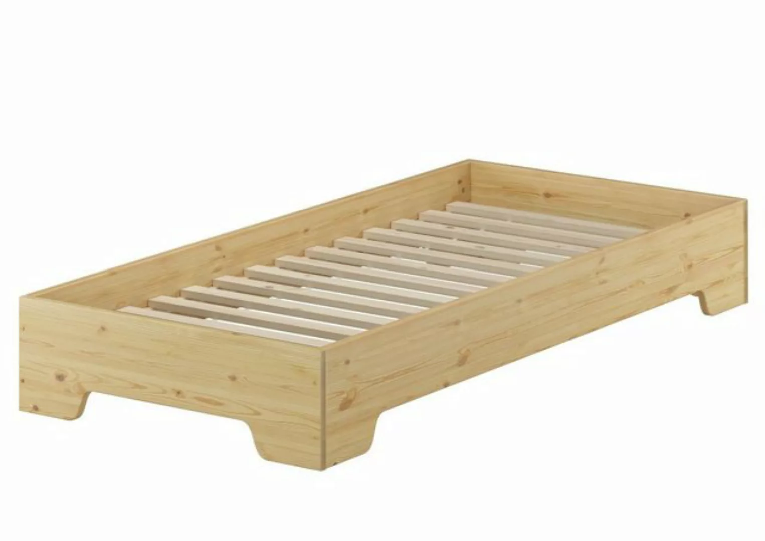 ERST-HOLZ Bett Funktionsbett Bettrahmen Gästebett Kiefer Massivholz 100x190 günstig online kaufen