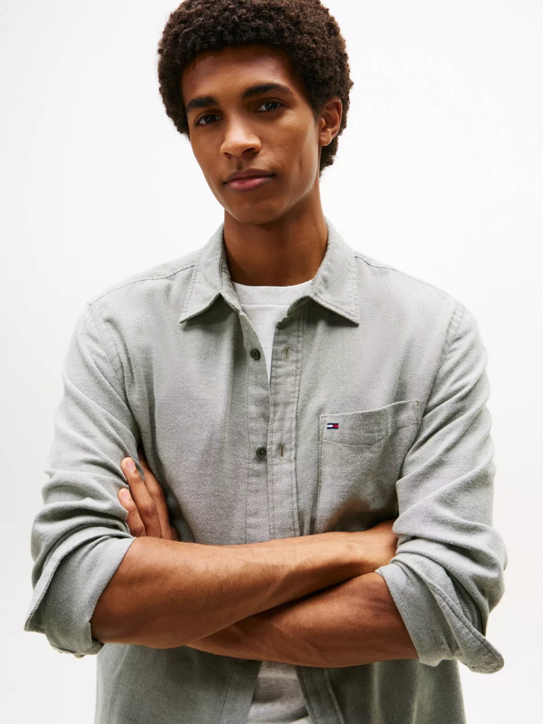Tommy Jeans Flanellhemd "TJM FLANNEL", regular fit, Langarmhemd, halbgespre günstig online kaufen