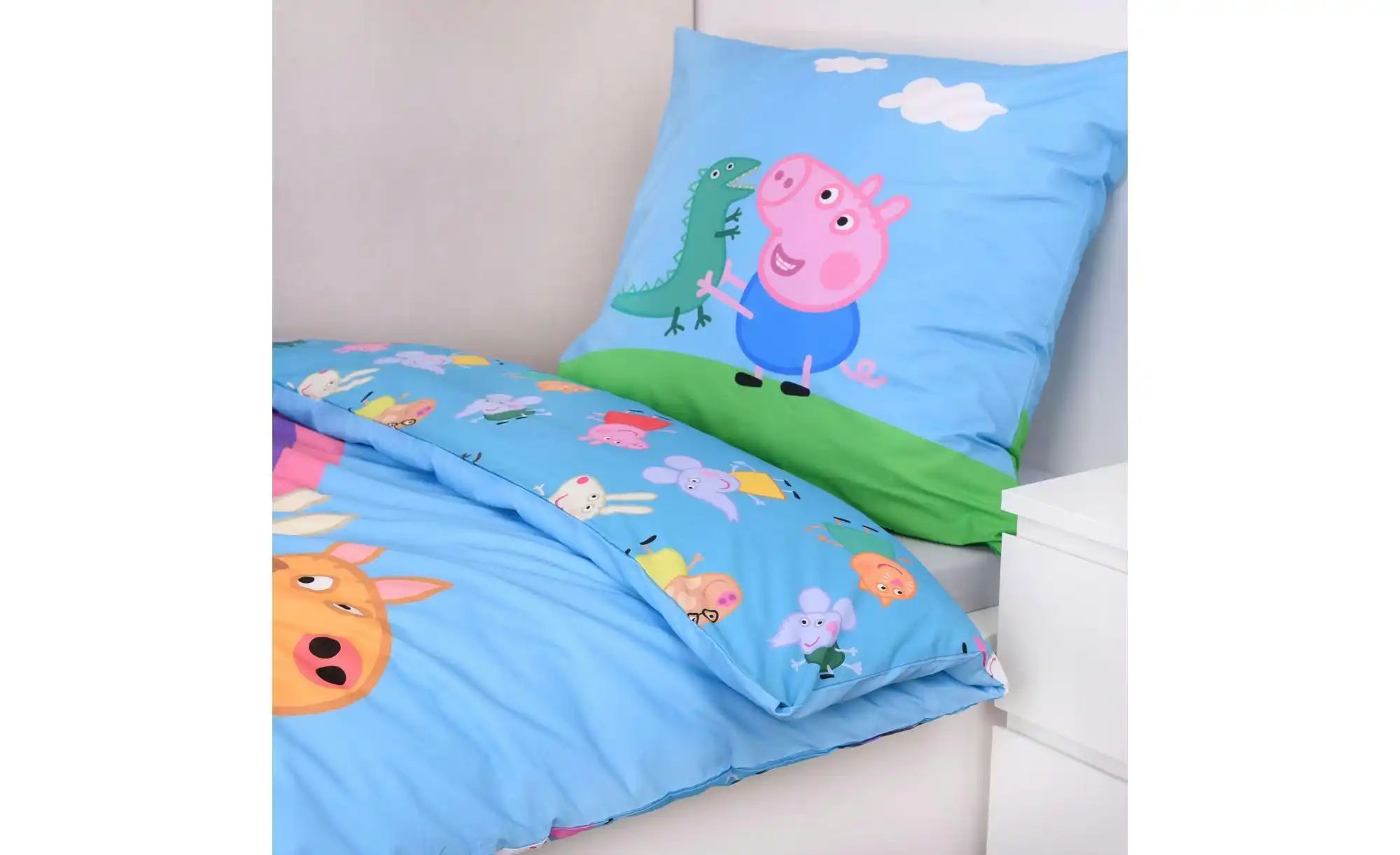 Baumwoll Wende Bettwäsche Peppa Pig Renforce Multi Baumwolle B/L: ca. 135x2 günstig online kaufen