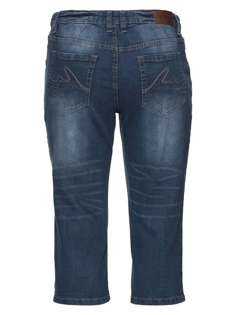 Sheego 3/4-Jeans "Große Größen", "Die Schmale" mit Used-Effekten günstig online kaufen