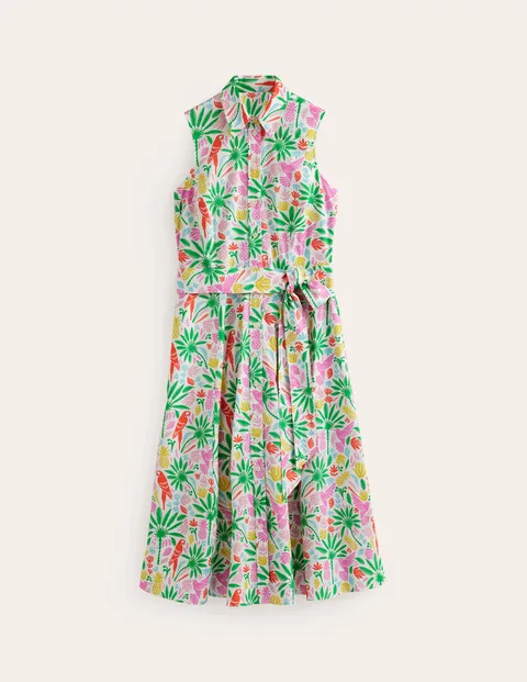 Amy Ärmelloses Hemdblusenkleid Damen Boden, Bunt, Tropisches Paradies günstig online kaufen