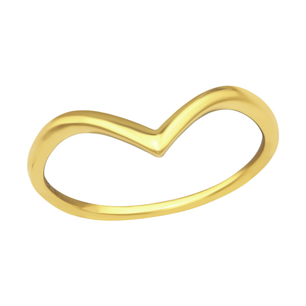 Feiner Ring Mit Dreieck - 925er Sterling Silber Gold Doubliert günstig online kaufen