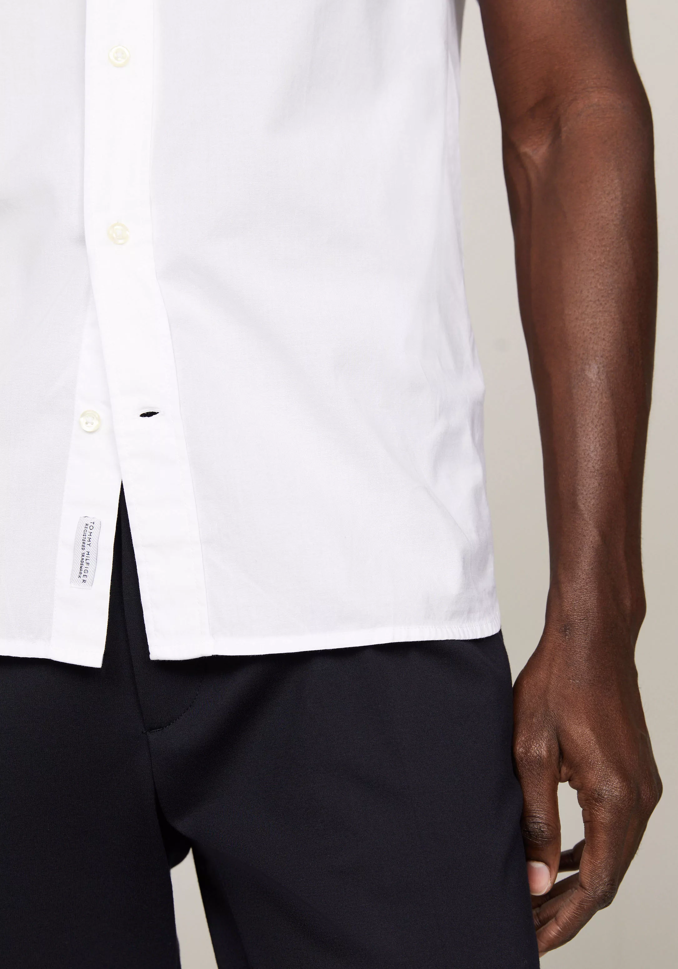 Tommy Hilfiger Short Sleeve Hemd Flex Hellblau - Größe L günstig online kaufen