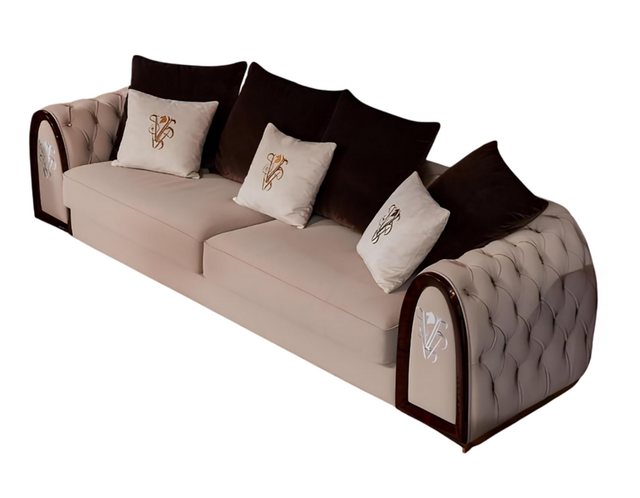 Xlmoebel Sofa Chesterfield-Sofa mit drei Sitzen Polster Garnitur 3-Sitzer C günstig online kaufen