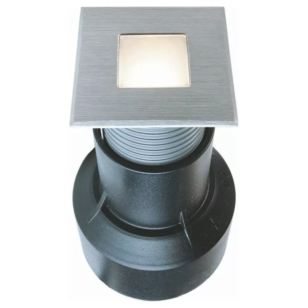 LED Bodeneinbauleuchte Basic Square in Silber 0,55W 14lm 3000K günstig online kaufen
