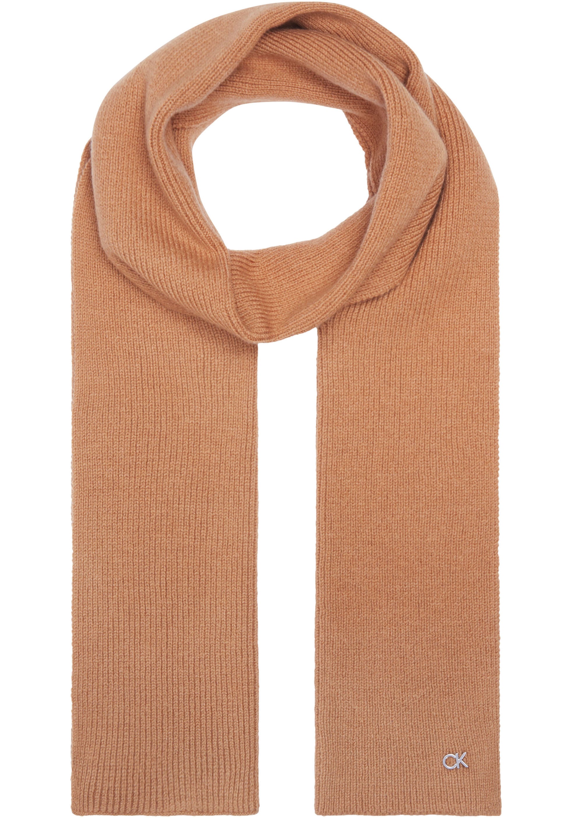 Calvin Klein Schal "CK METAL CHUNKY RIB HW SCARF", mit Logozeichen günstig online kaufen