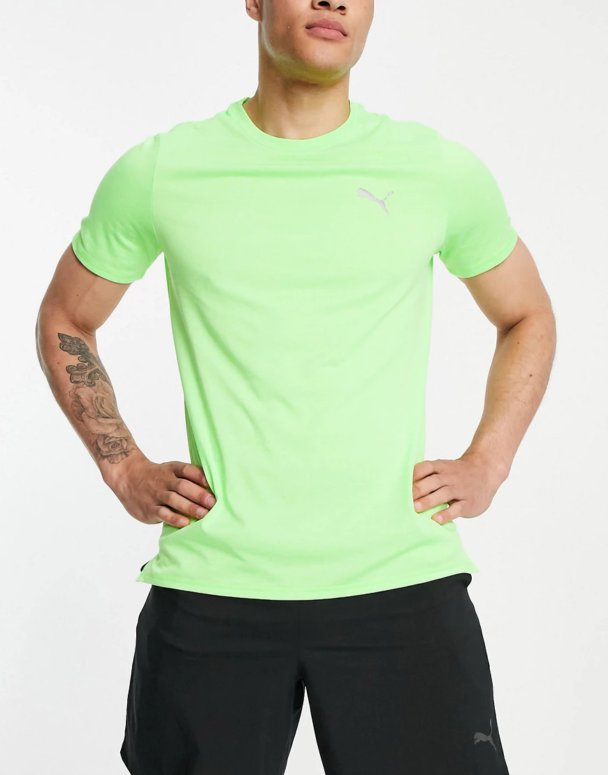 PUMA – Running – Favourite – Lauf-T-Shirt in Hellgrün-Gelb günstig online kaufen