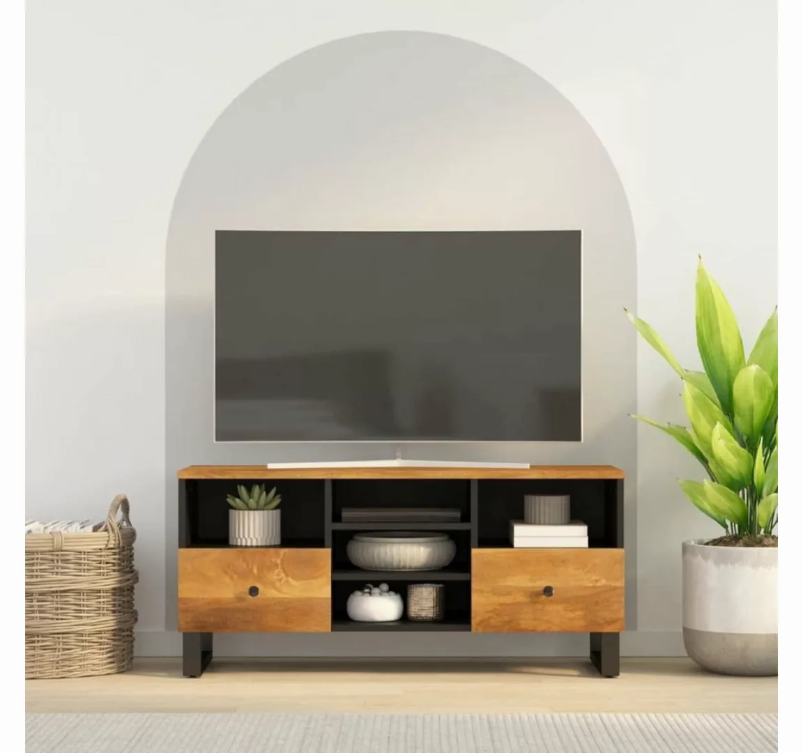 vidaXL TV-Schrank TV-Schrank 100x33x46 cm Massivholz Mango und Holzwerkstof günstig online kaufen