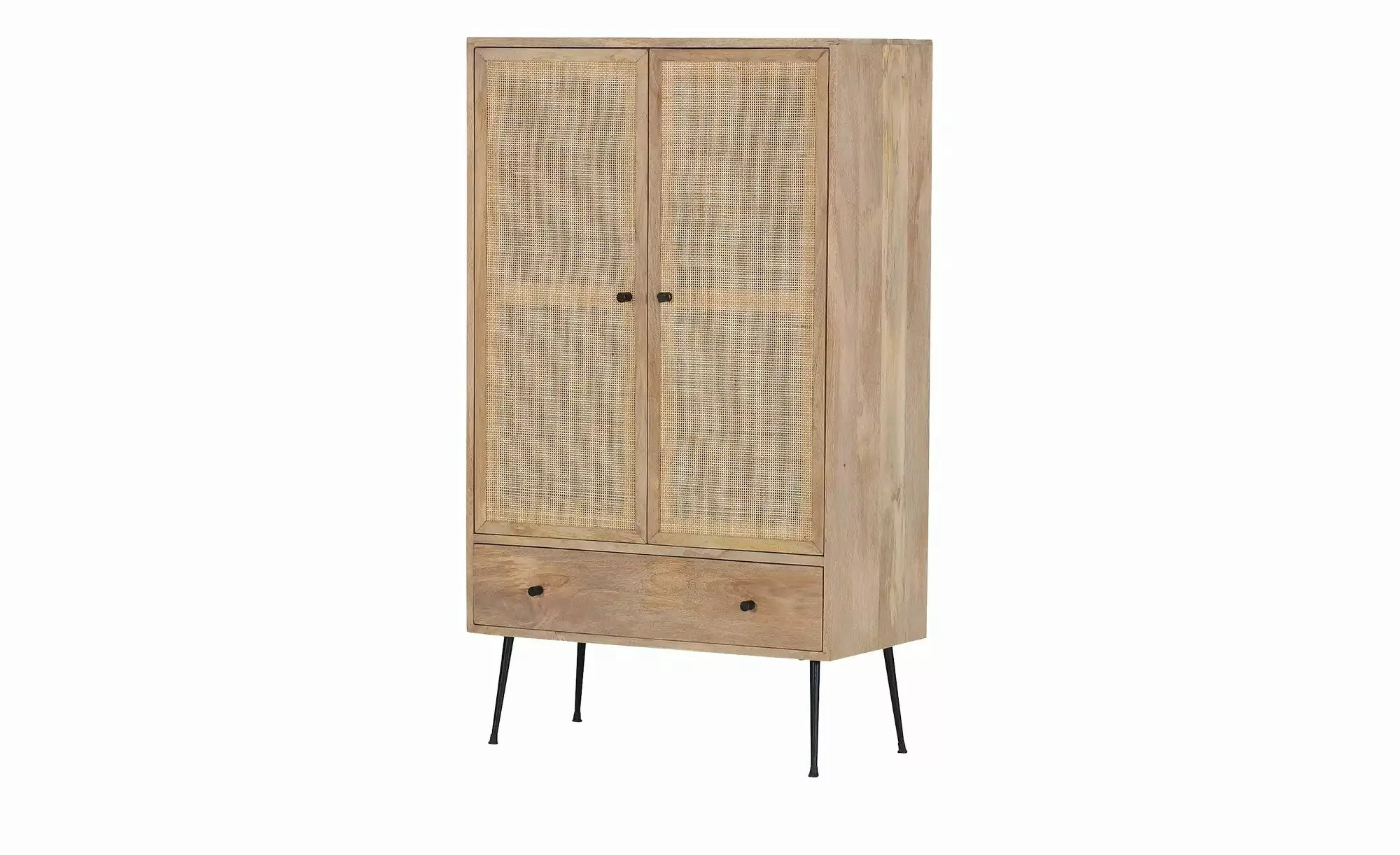 Gutmann Factory Highboard "Liam", Vitrine mit Front aus Rattangeflecht günstig online kaufen