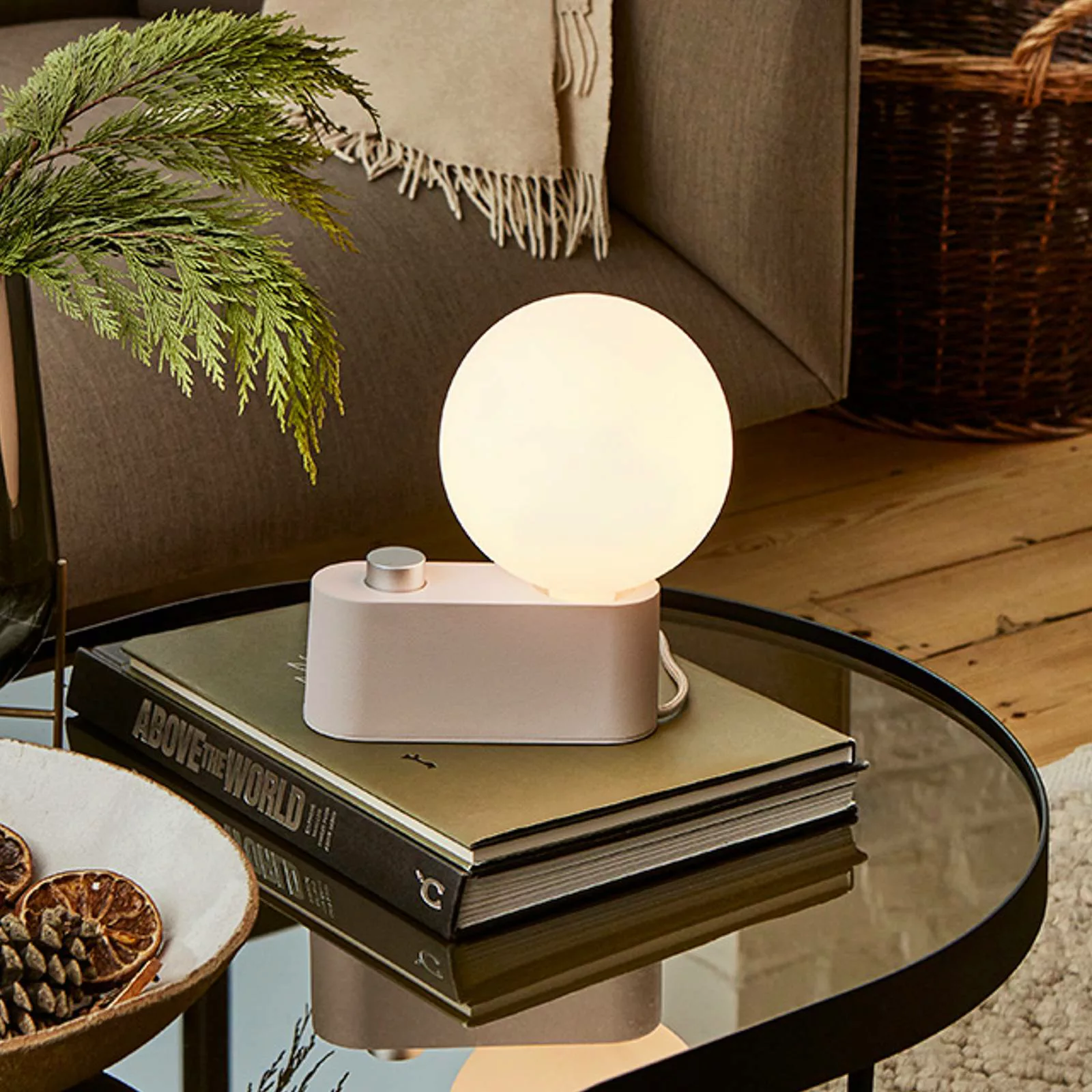 Tala Tischleuchte Alumina, Globe, dim-to-warm, rosé günstig online kaufen