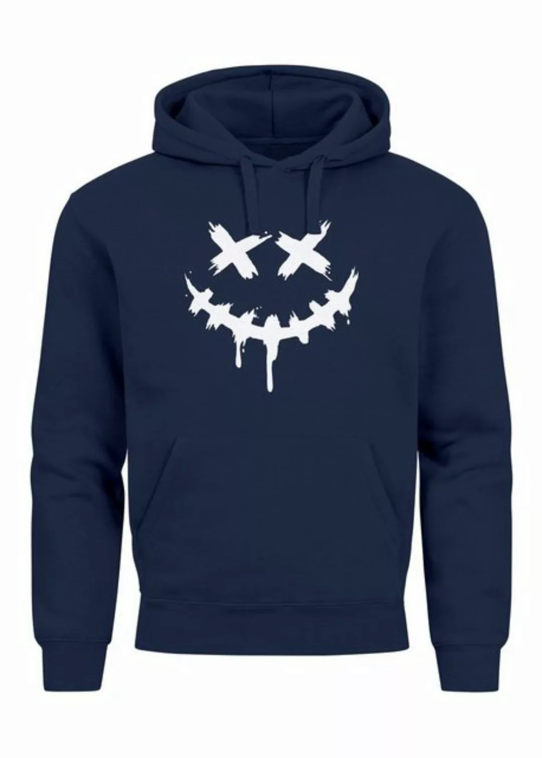 Neverless Hoodie Hoodie Herren Bedruckt Techwear Fashion Streetstyle Smilin günstig online kaufen