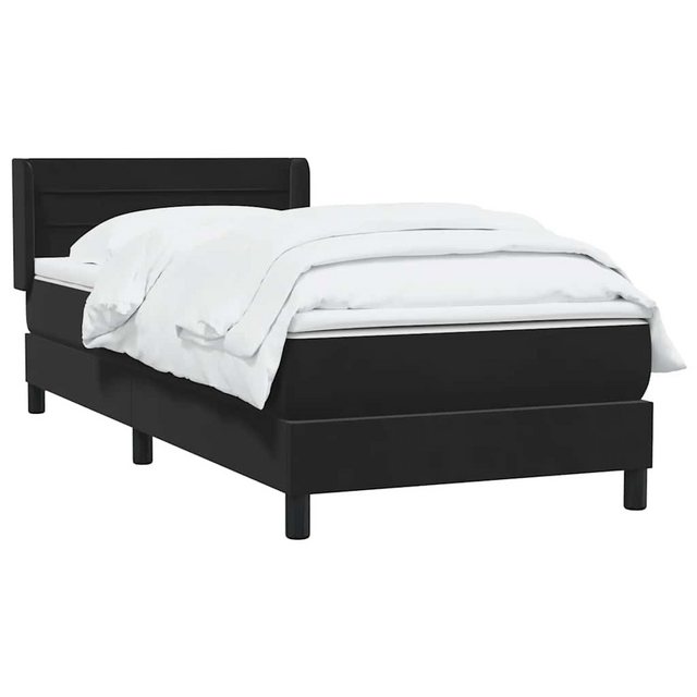 vidaXL Boxspringbett, Boxspringbett mit Matratze Schwarz 90x220 cm Samt günstig online kaufen