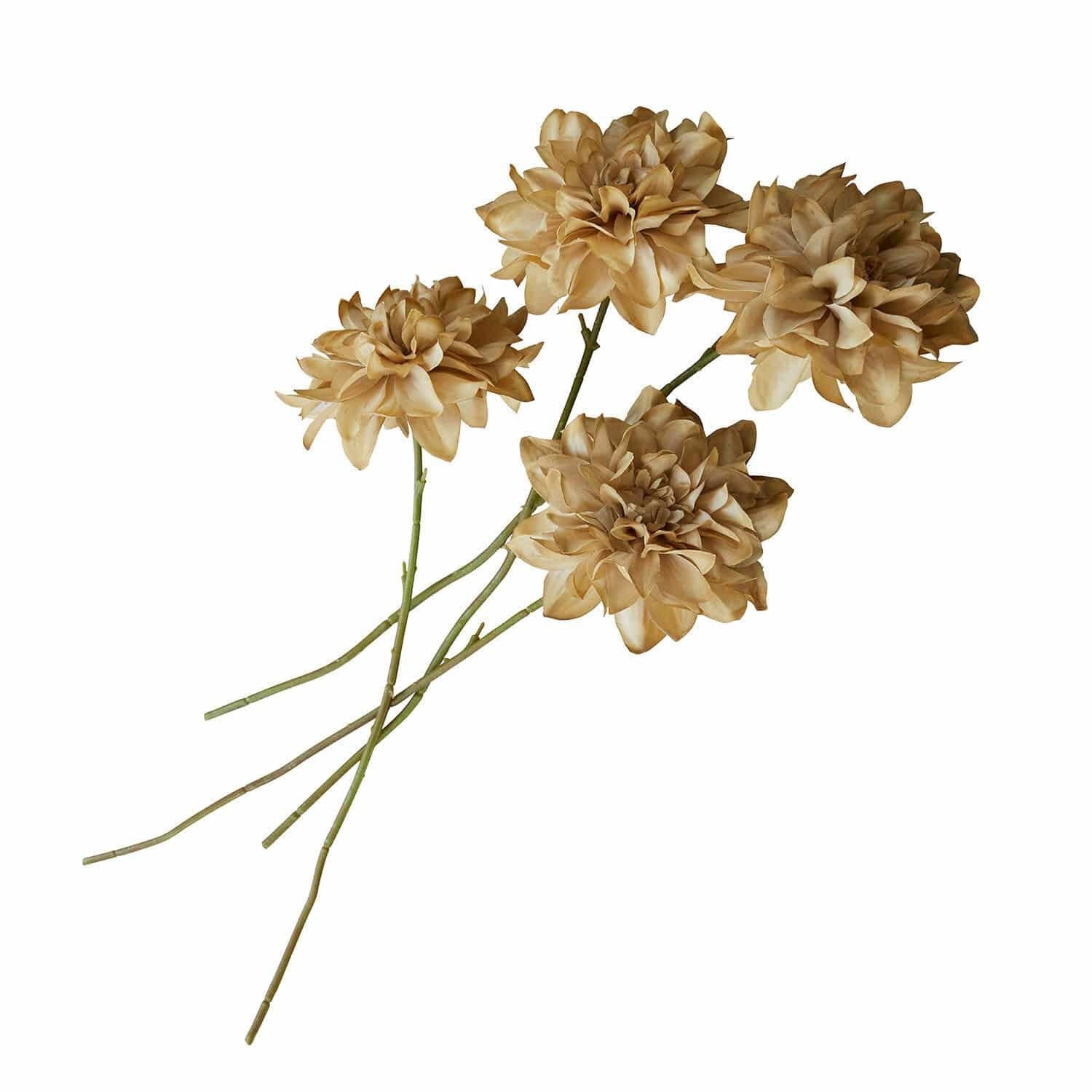 Kunstblume Deko-Blume 4er Set Cappellina gelb/grün, günstig online kaufen