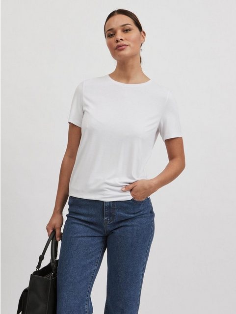 Vila T-Shirt Basic T-Shirt Kurzarm Rundhals Top Oberteil VIMODALA VIMODALA günstig online kaufen