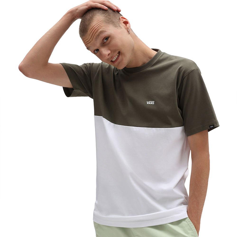 Vans Color Block Kurzarm T-shirt S White / Grape Leaf günstig online kaufen