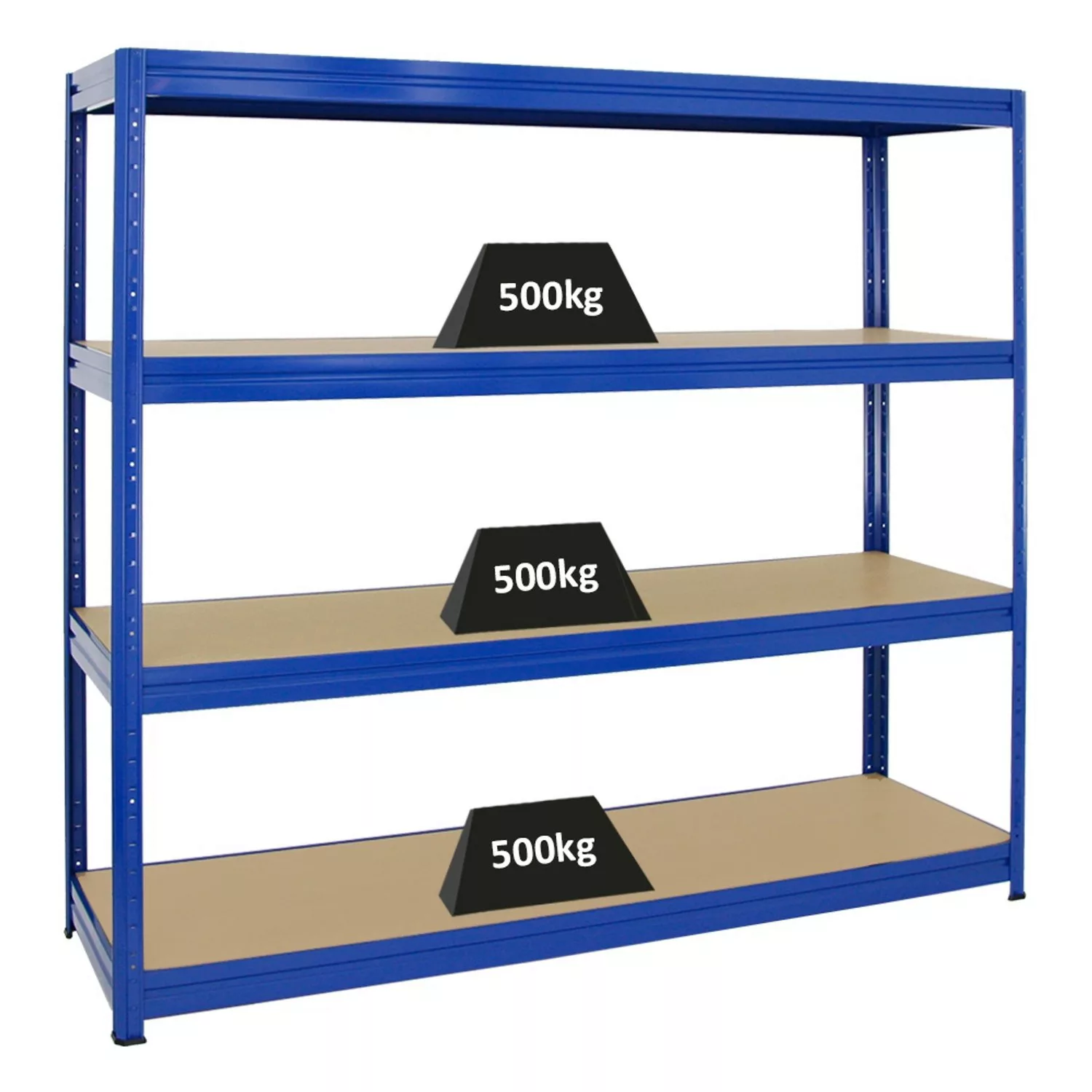 PROREGAL Schwerlastregal Dino HxBxT 180 x 180 x 60 cm Fachlast 500 kg Blau günstig online kaufen