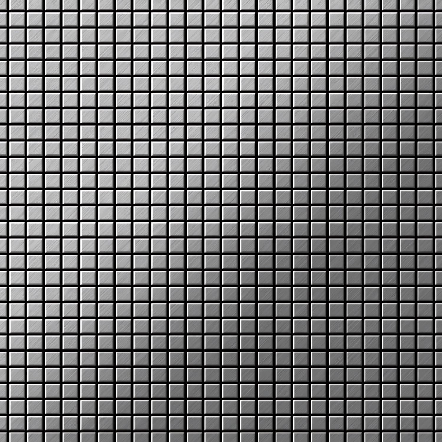 ALLOY Mosaik Fliese Massiv Metall Edelstahl Marine Gebürstet gau 1,6mm Glom günstig online kaufen