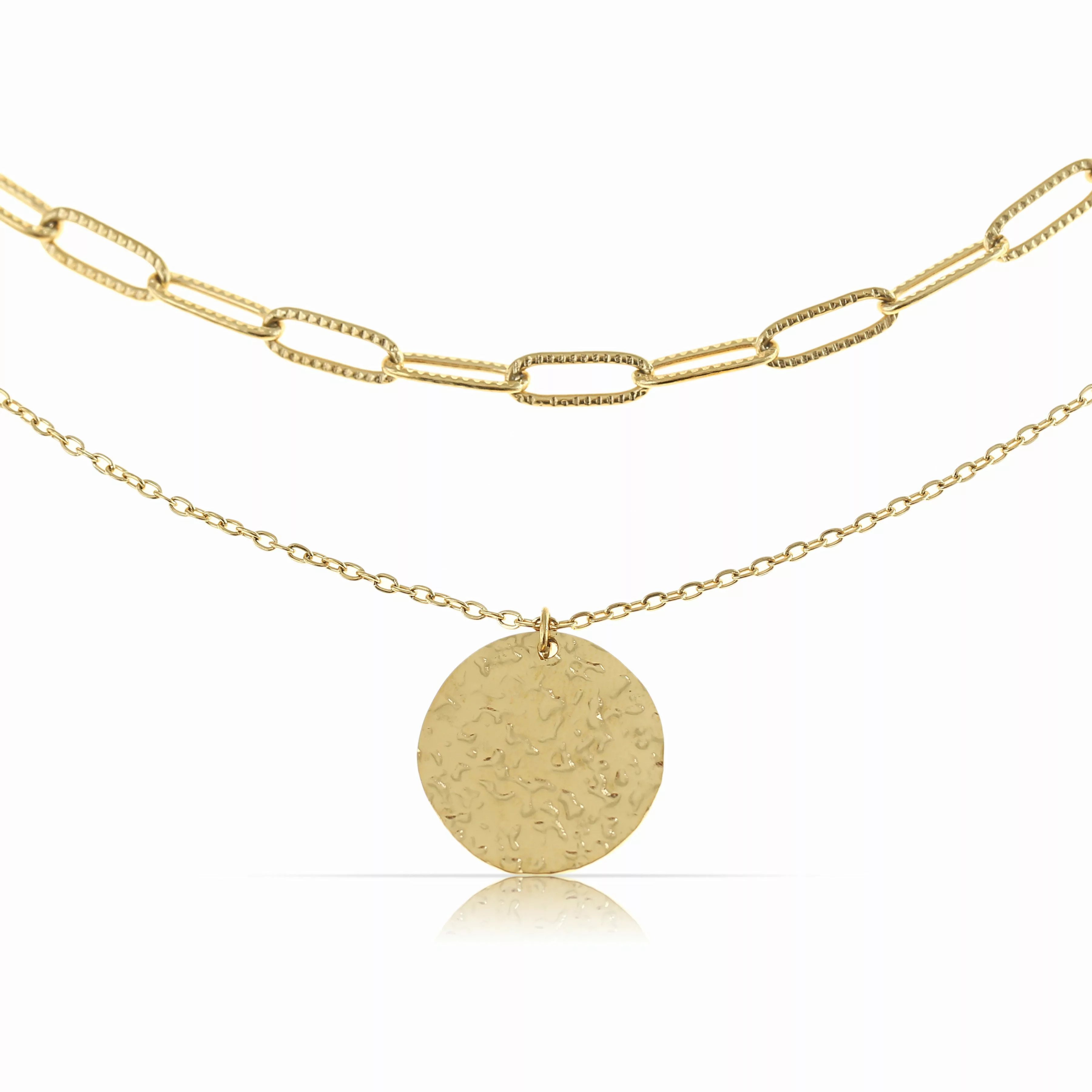 Made by Nami Edelstahlketten-Set zweireihig gold günstig online kaufen