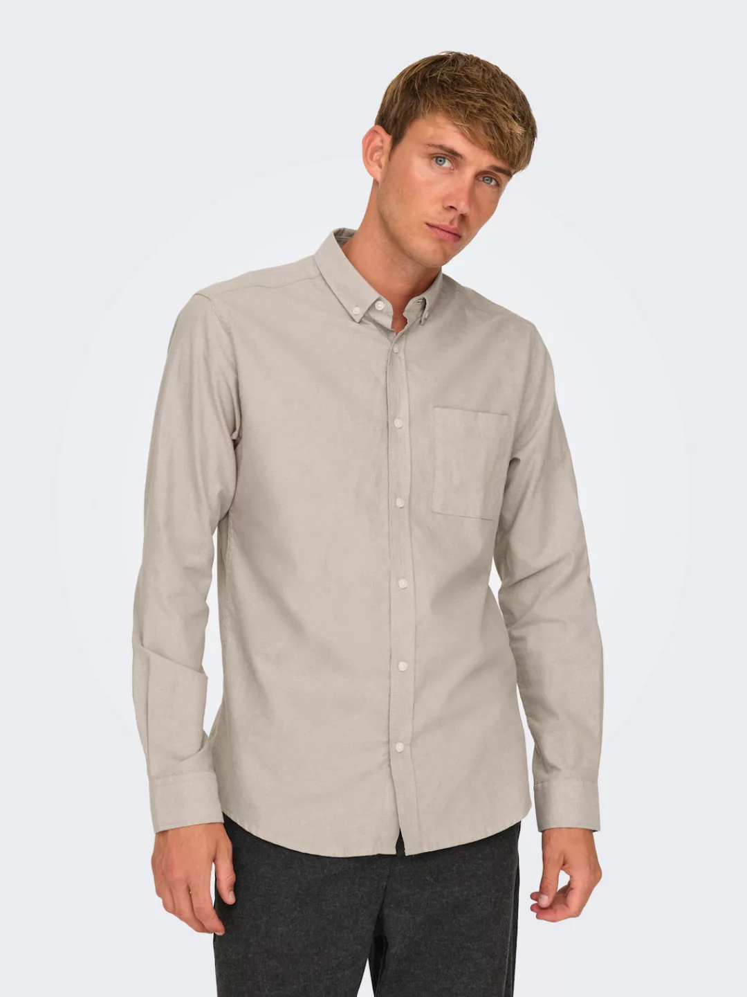 ONLY & SONS Langarmhemd ONSALVARO SLIM LS OXFORD SHIRT NOOS günstig online kaufen