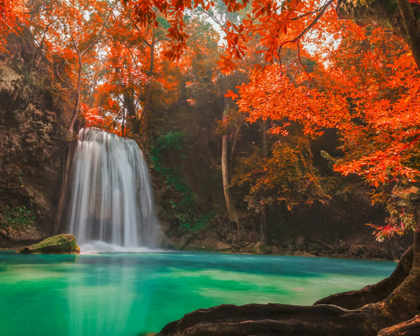 Fototapete "Wasserfall" 4,00x2,50 m / Glattvlies Perlmutt günstig online kaufen