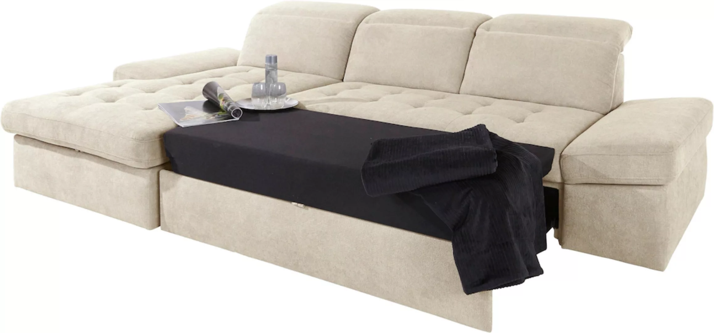 sit&more Ecksofa »Stardust L-Form«, wahlweise mit Bettfunktion und Bettkast günstig online kaufen