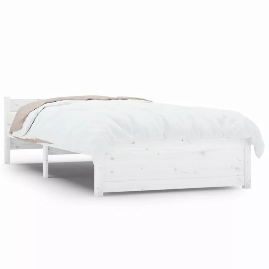 furnicato Bett Massivholzbett Weiß 90x190 cm günstig online kaufen