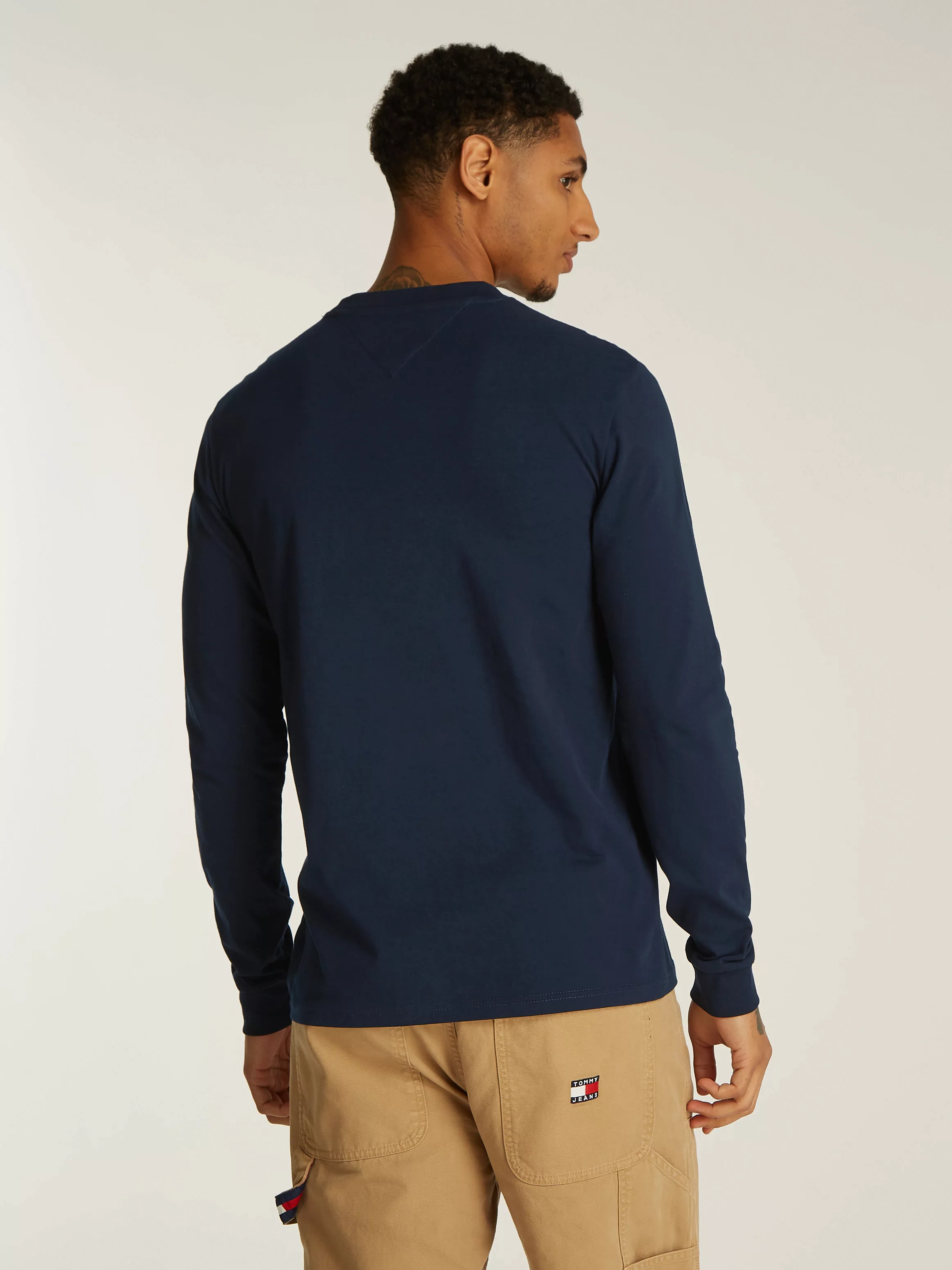 Tommy Jeans Langarmshirt "TJM SLIM LINEAR CHEST LS TEE EXT", in Unifarbe günstig online kaufen