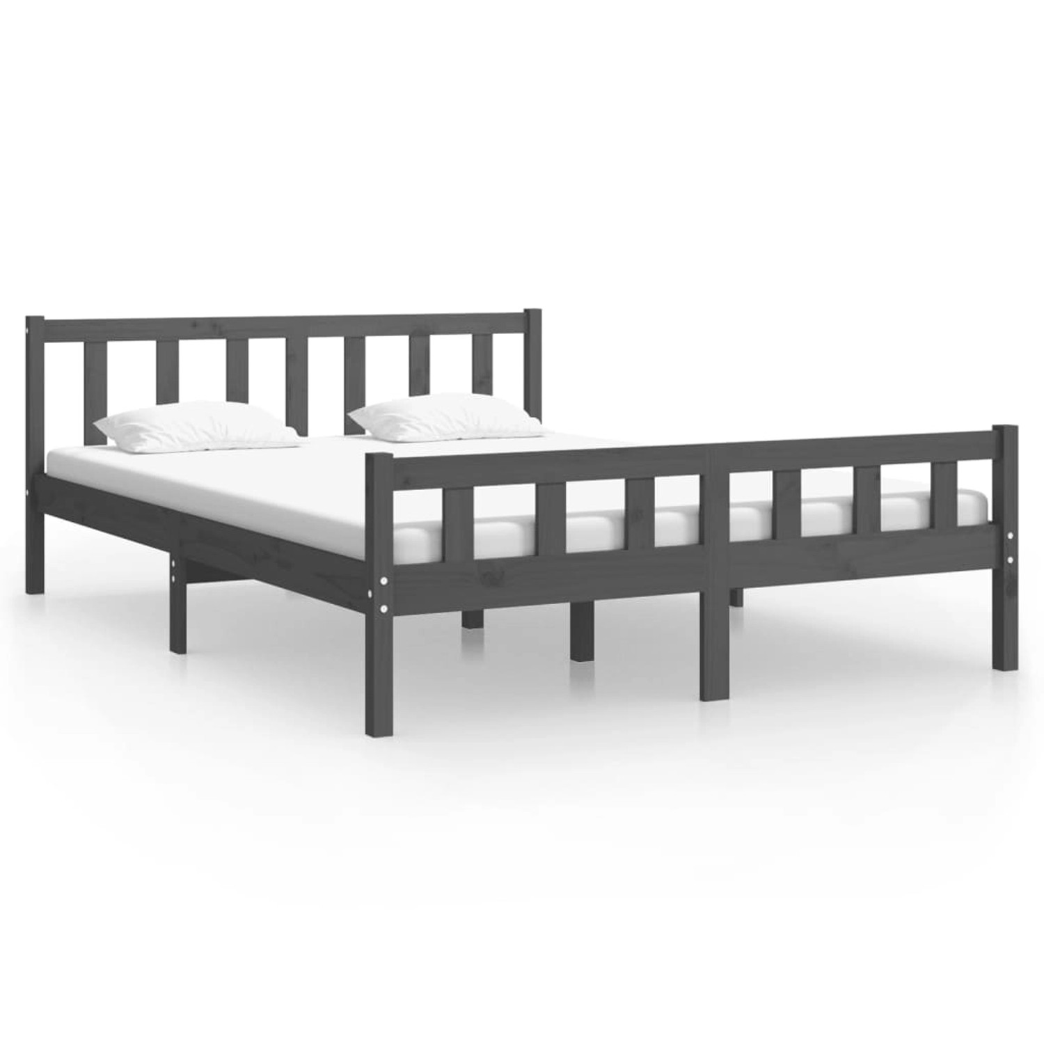 vidaXL Massivholzbett Schwarz 150x200 cm 5FT King Size1138855 günstig online kaufen