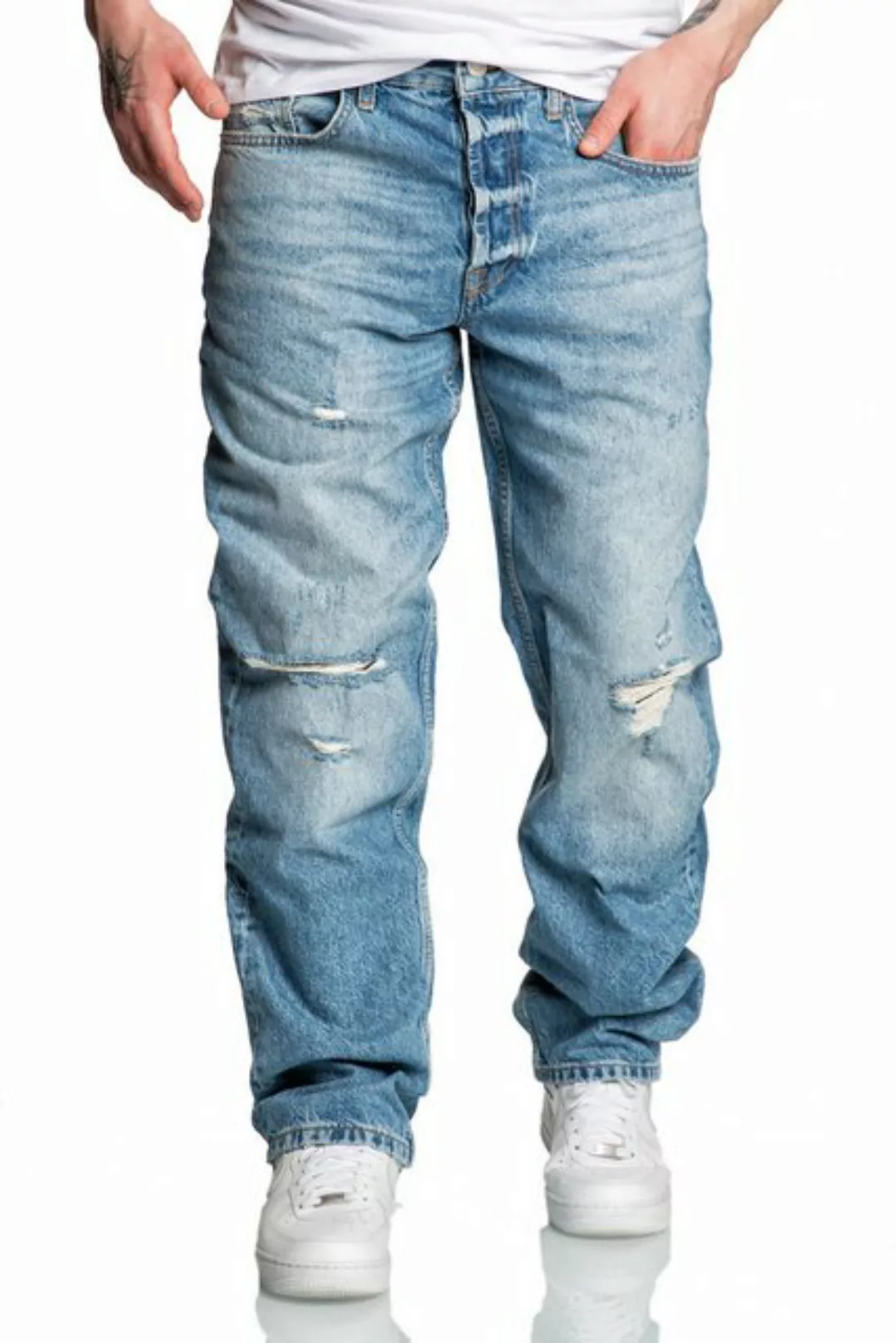 Amaci&Sons Loose-fit-Jeans YAKIMA 90s Baggy Jeans Herren Destroyed 90s Deni günstig online kaufen