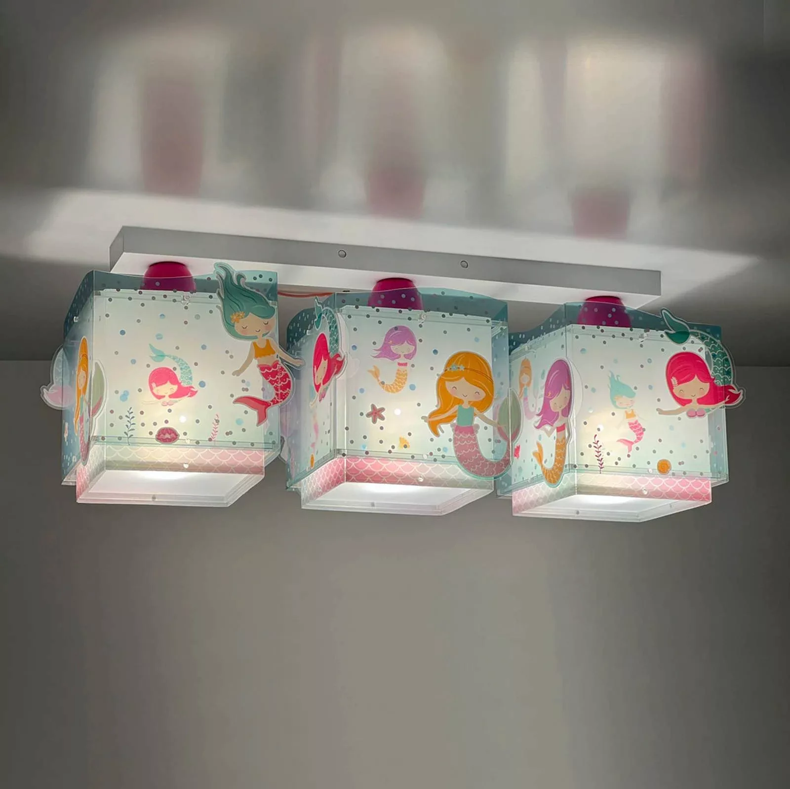 Dalber Mermaids Deckenlampe, Meerjungfrauen, 3-fl. günstig online kaufen