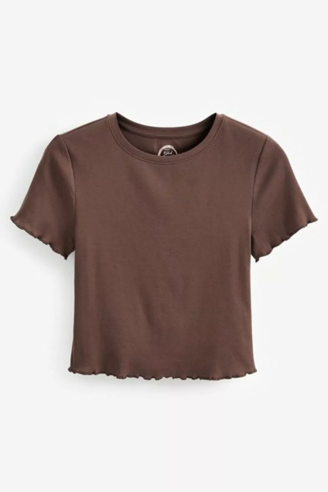 Next T-Shirt Kurzärmeliges Top mit Kräuselsaum (1-tlg) günstig online kaufen