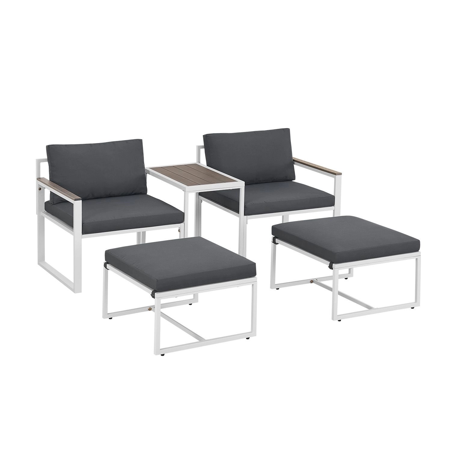 Juskys Gartenlounge-Set Bari, (5-tlg), Gartenmöbel Sofa, günstig online kaufen