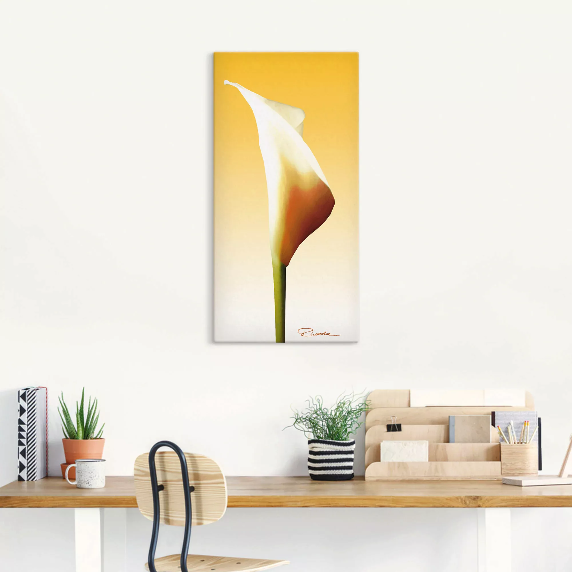 Artland Leinwandbild "Sonnenschein Calla I", Blumenbilder, (1 St.), auf Kei günstig online kaufen