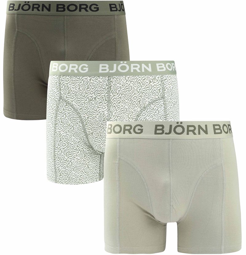 Bjorn Borg Boxers 3Pack Stretch Grün - Größe S günstig online kaufen