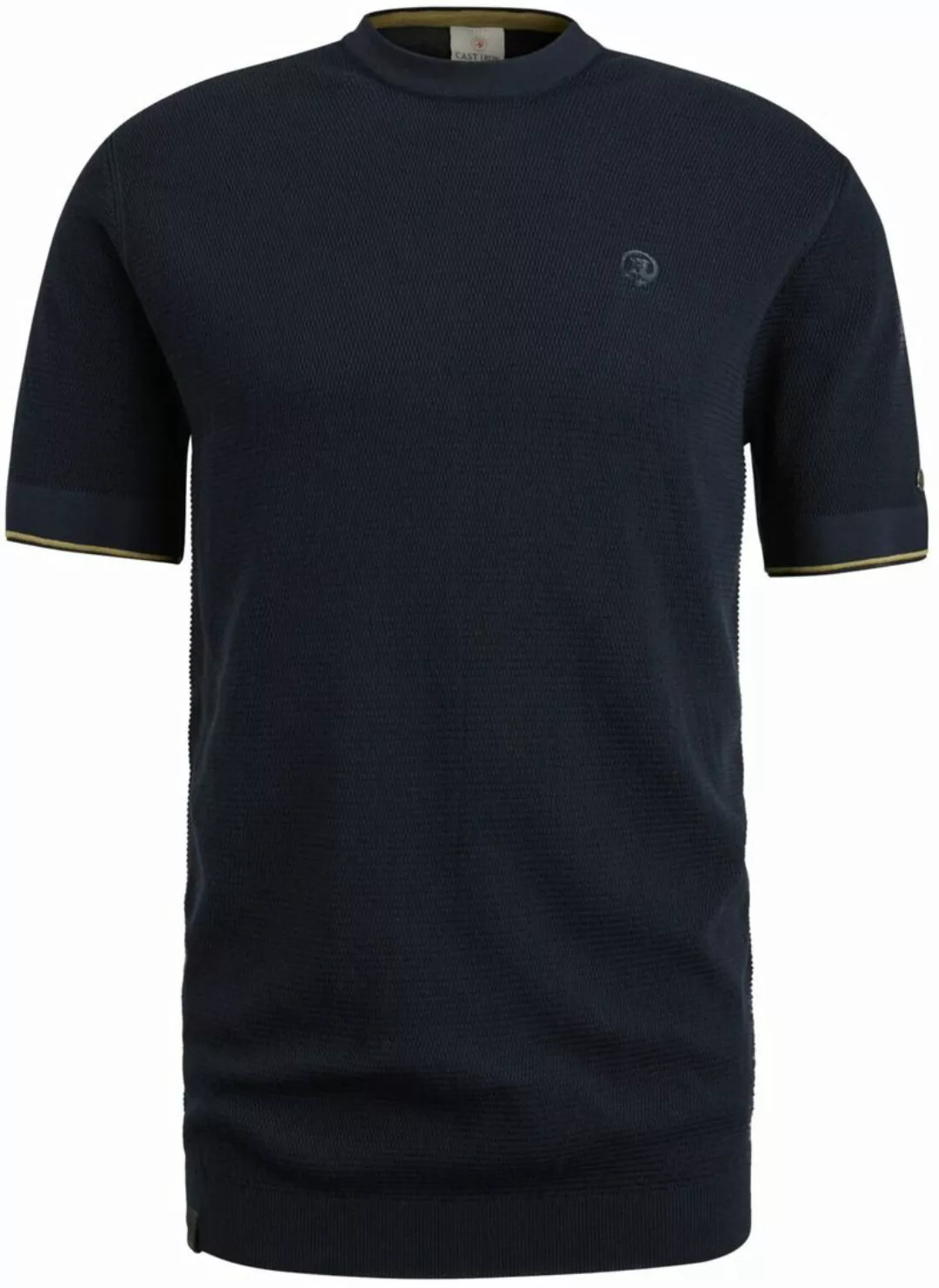Cast Iron Knitted T-Shirt Navy - Größe M günstig online kaufen