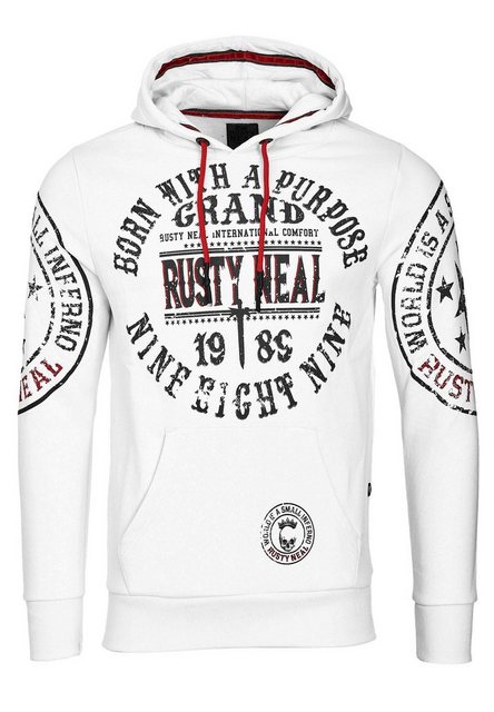 Rusty Neal Kapuzensweatshirt mit coolen Markenprints günstig online kaufen