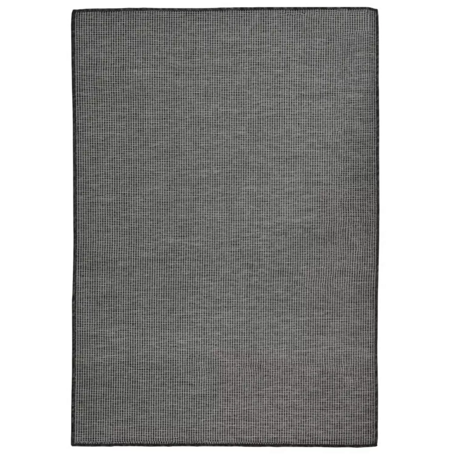 vidaXL Outdoorteppich Flachgewebe 160x230 Cm Grau 1123946 günstig online kaufen
