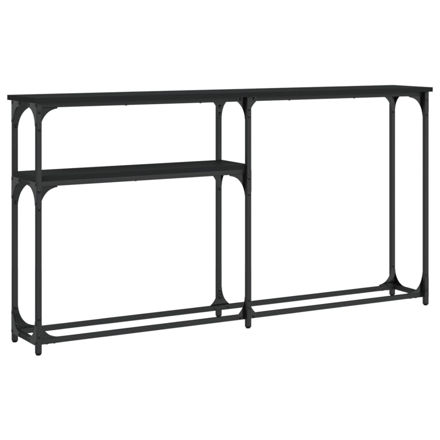 vidaXL Konsolentisch Schwarz 145x22,5x75 cm Holzwerkstoff günstig online kaufen