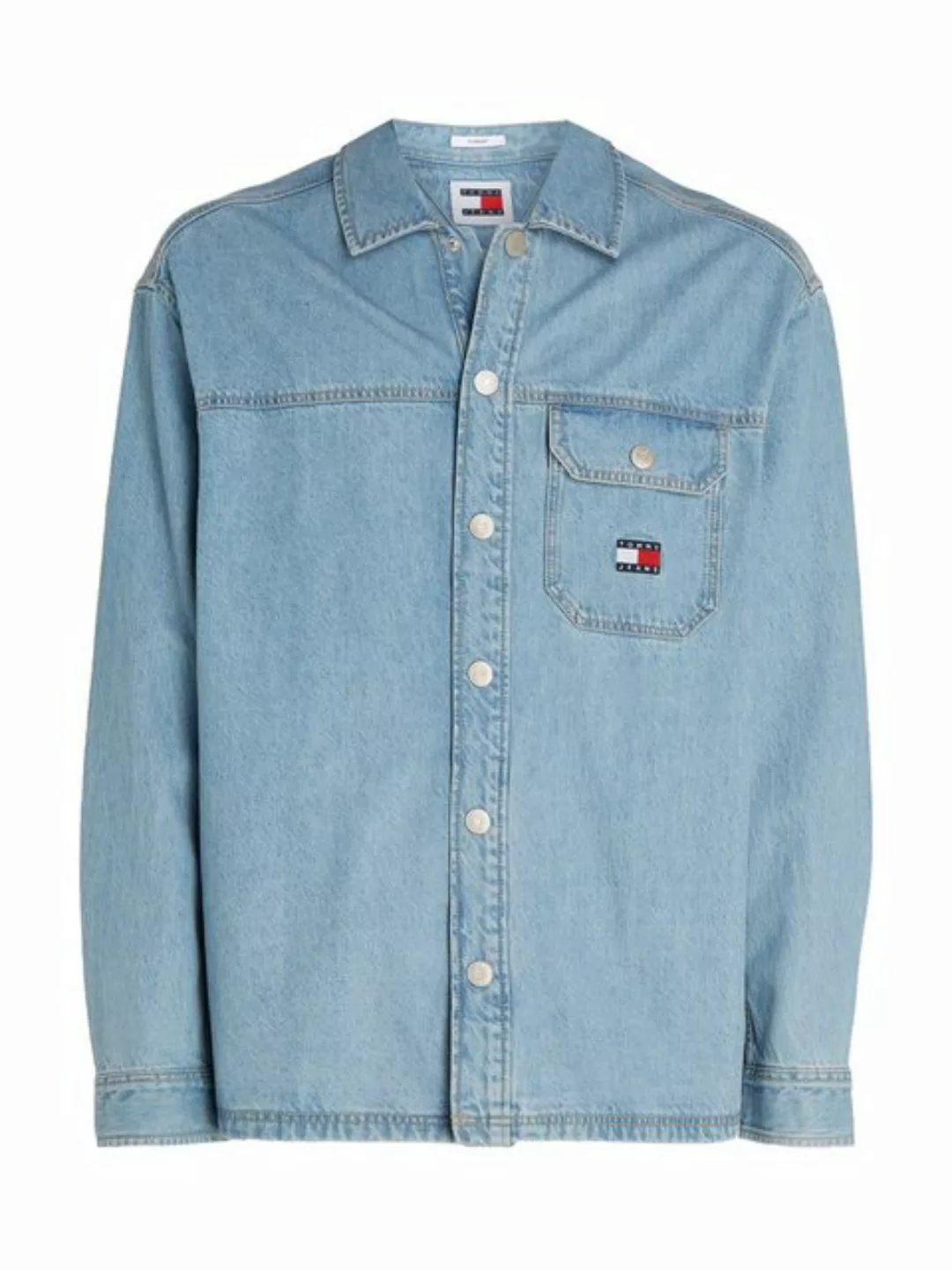 Tommy Jeans Jeanshemd TJM ESSENTIAL DENIM OVERSHIRT mit knöpfbarer Brusttas günstig online kaufen