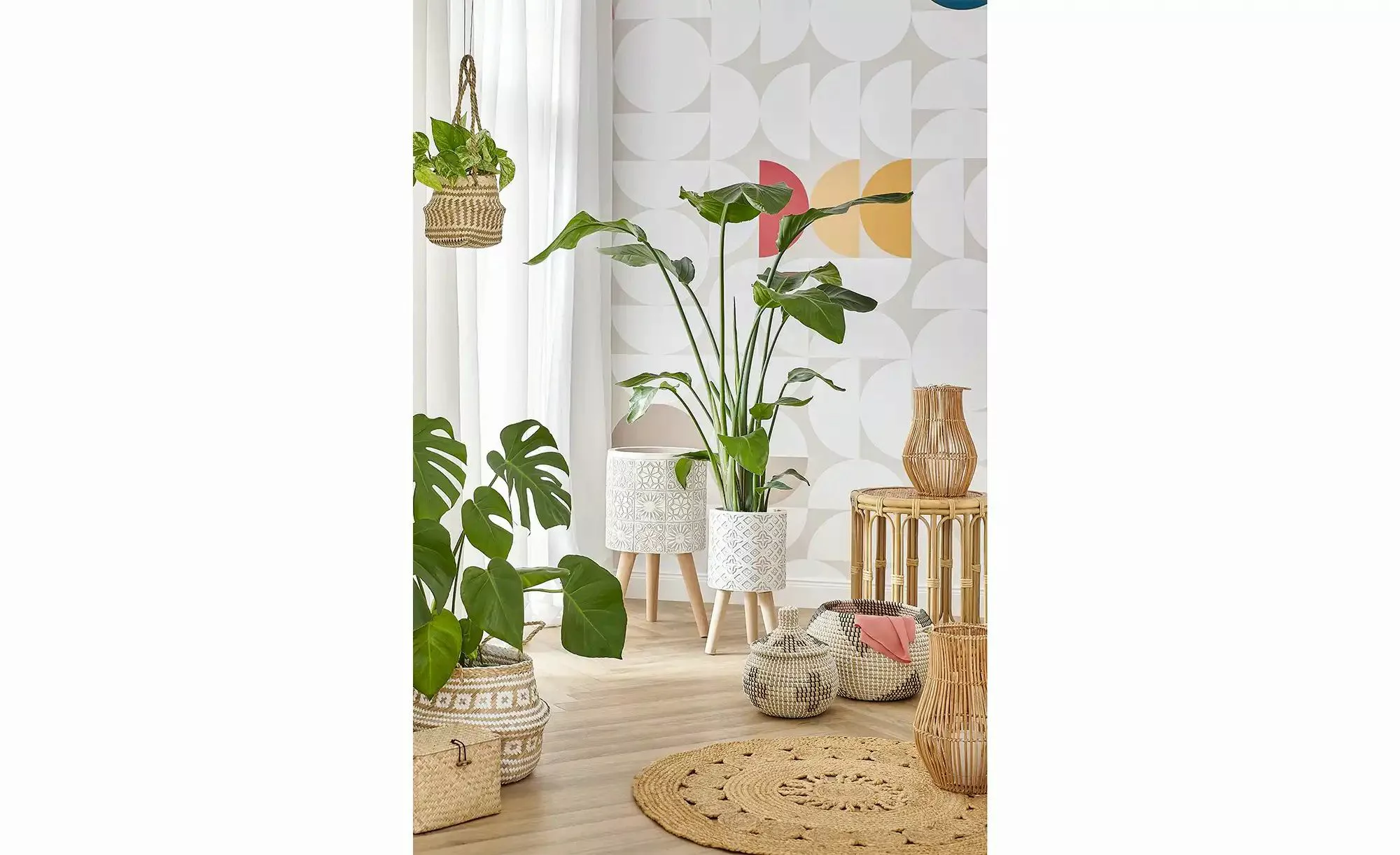 Übertopf auf Holzbeinen   ¦ creme ¦ Massivholz,Magnesia,Holz ¦ Maße (cm): H günstig online kaufen