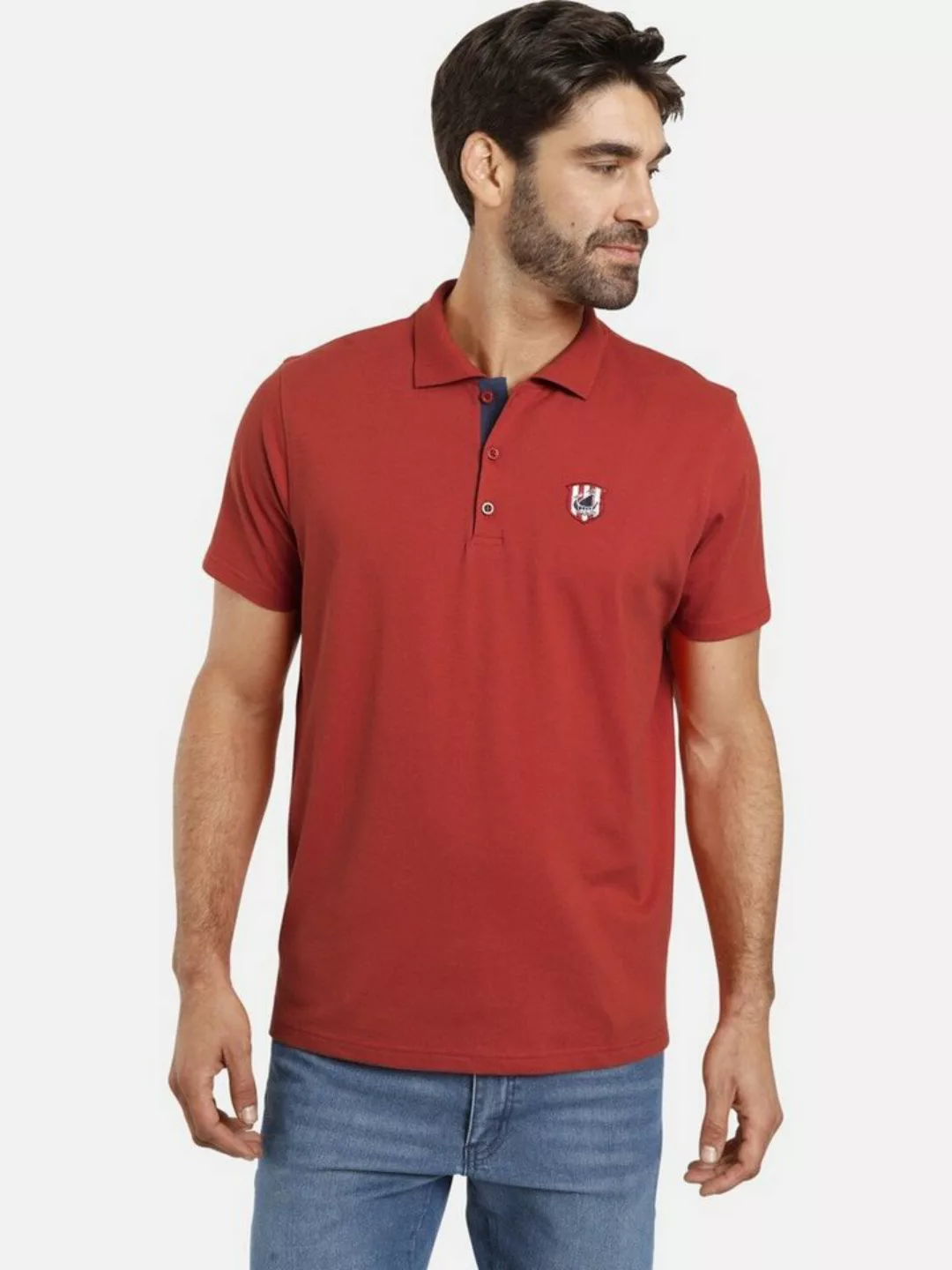 Jan Vanderstorm Poloshirt NISSE mit verlängertem Rückenteil günstig online kaufen