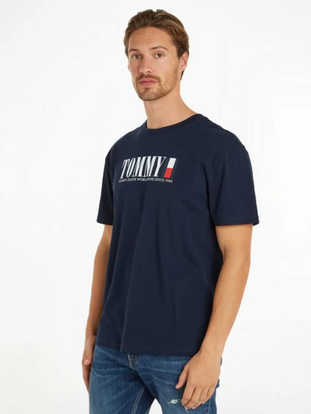 Tommy Jeans T-Shirt "TJM REG TOMMY DNA FLAG TEE EXT", mit Logoprint günstig online kaufen