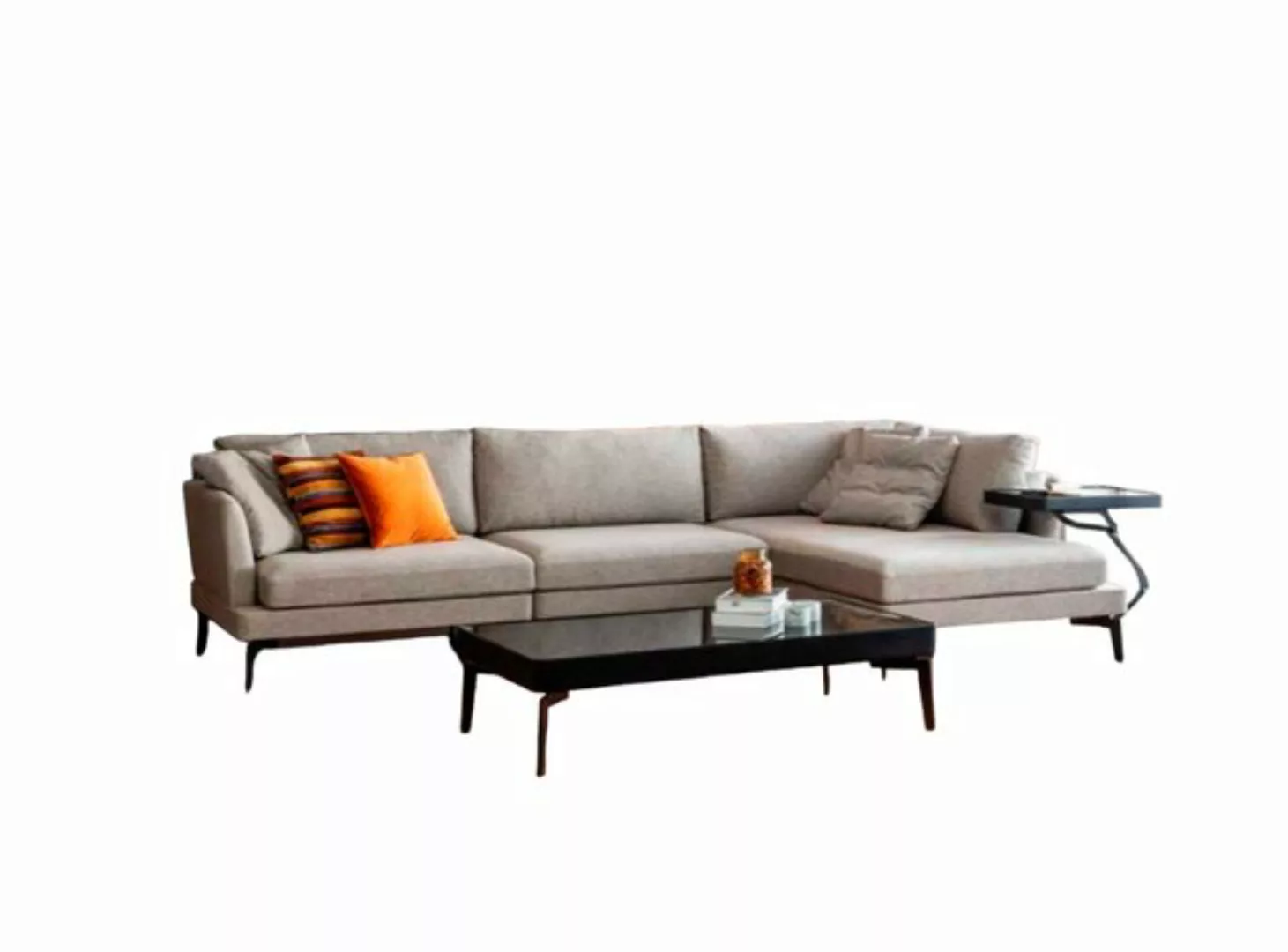 JVmoebel Ecksofa Stoffsofa Ecksofa L Form Sofa Sofas Grau Stoff Wohnzimmer günstig online kaufen