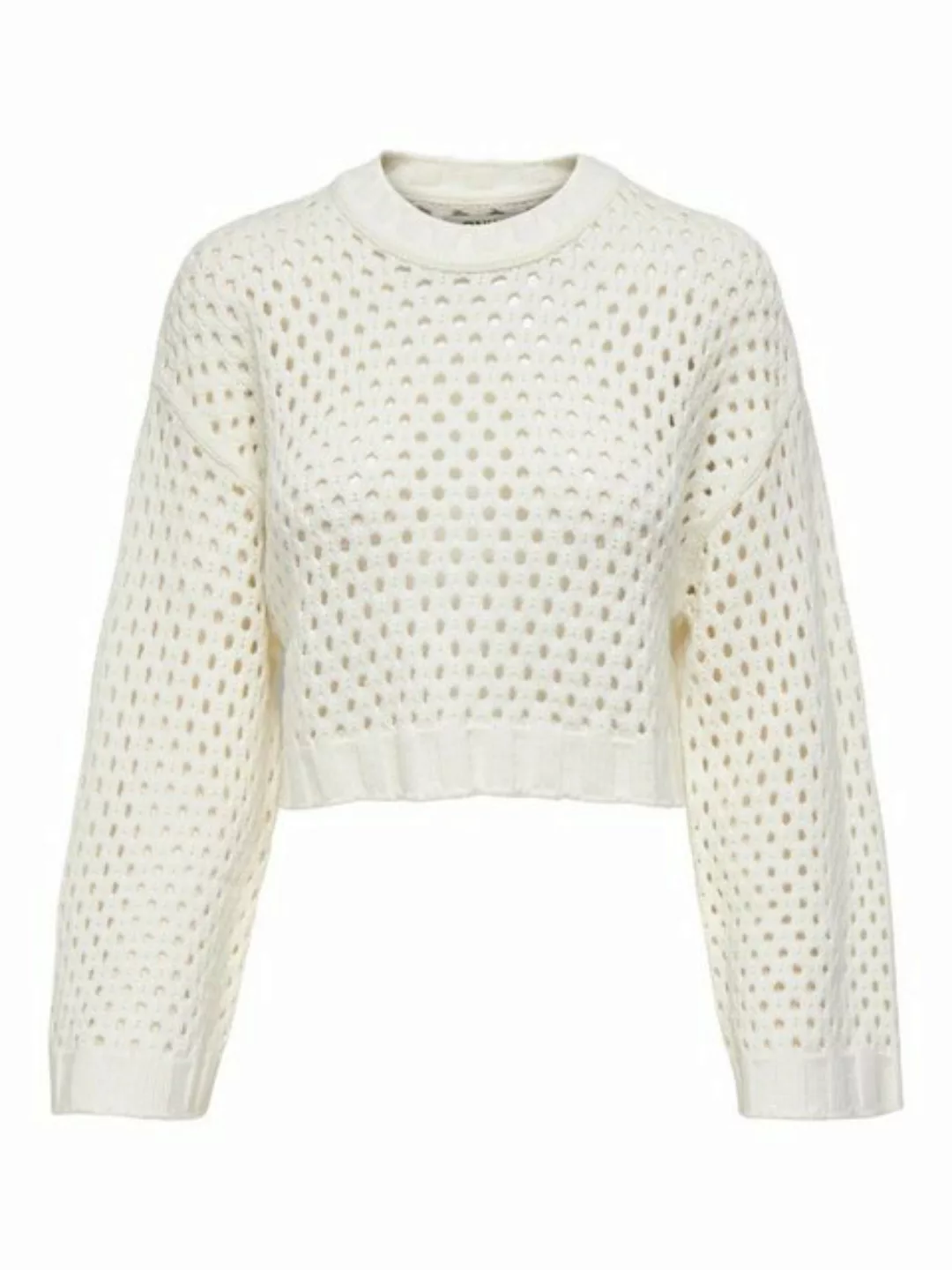 ONLY Shirttop Top Rundhals Langarm tiefe Schultern ONLSMILLA SHORT PULLOVER günstig online kaufen