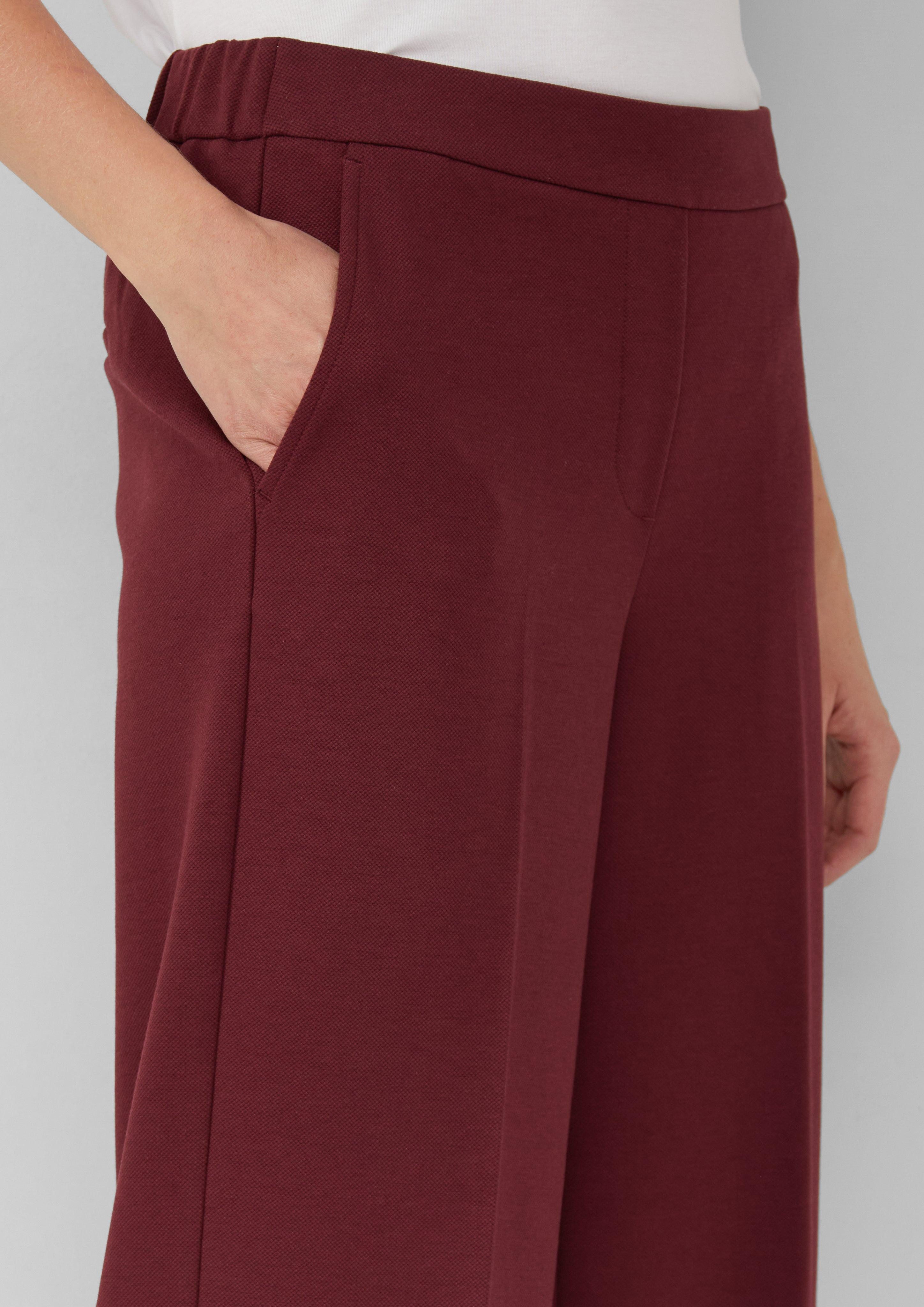 s.Oliver 3/4-Hose Strukturierte Culotte mit Elastikbund günstig online kaufen