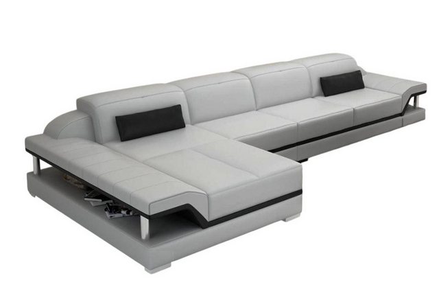 Xlmoebel Ecksofa Ecksofa in Weiß mit Lederbezug und L-Form Design für gemüt günstig online kaufen