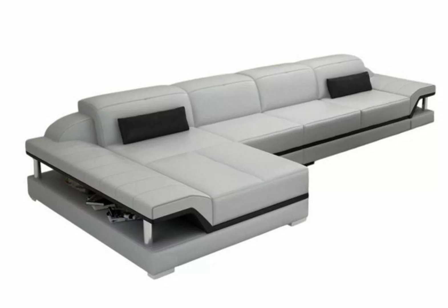 Xlmoebel Ecksofa Ecksofa in Weiß mit Lederbezug und L-Form Design für gemüt günstig online kaufen