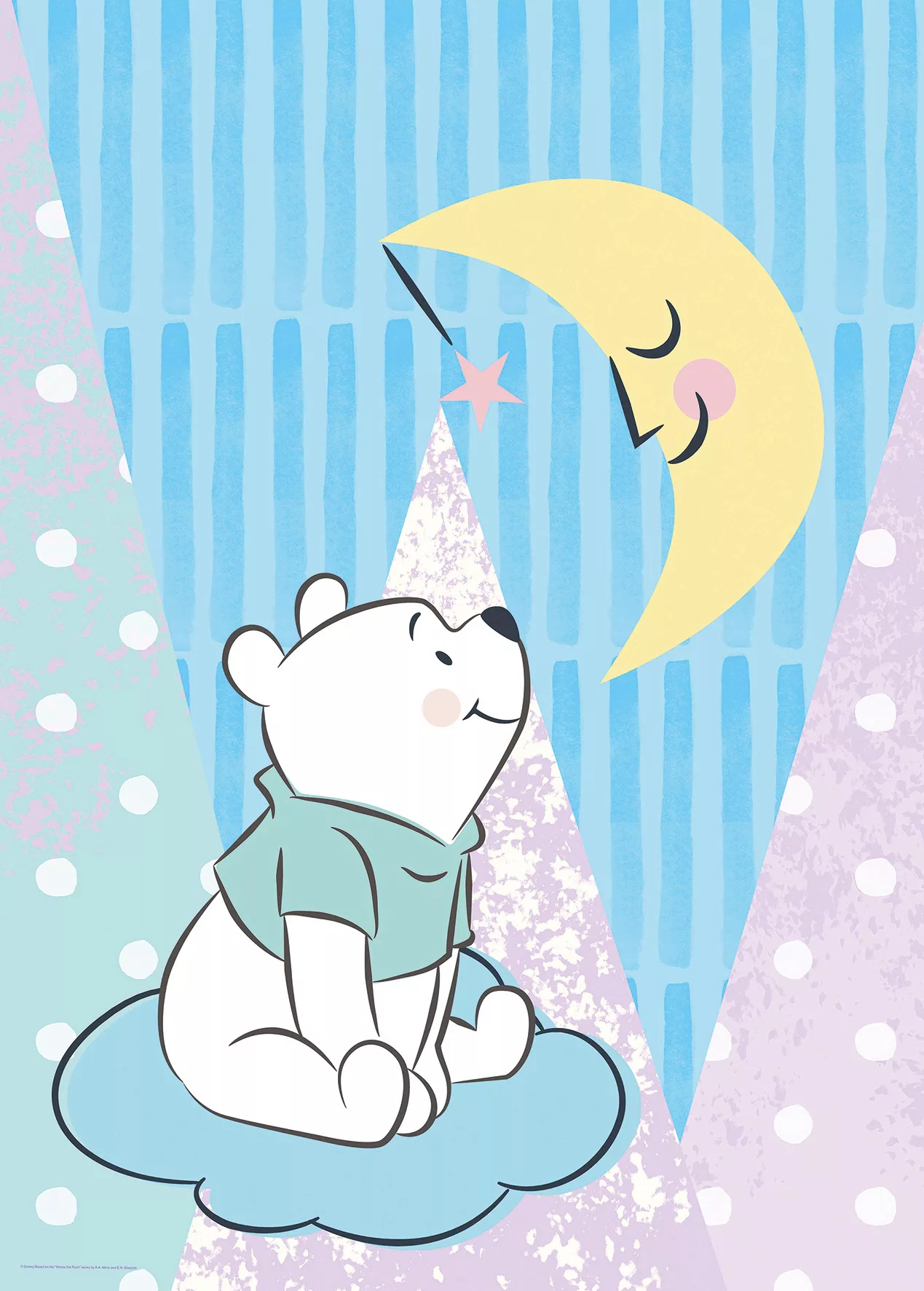 Komar Wandbild Winnie Pooh Moon 50 x 70 cm günstig online kaufen