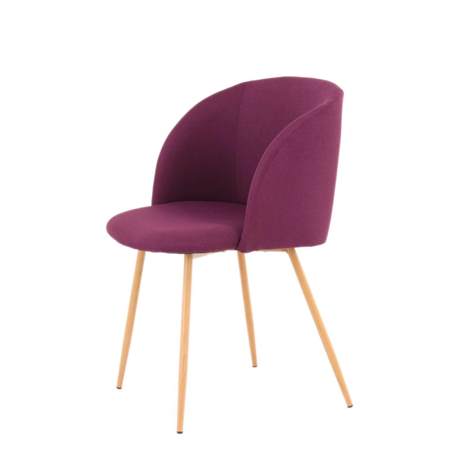 MeGusta Moderner Stuhl 2er-Set Lila Polsterstuhl Esszimmerstuhl Isabel günstig online kaufen