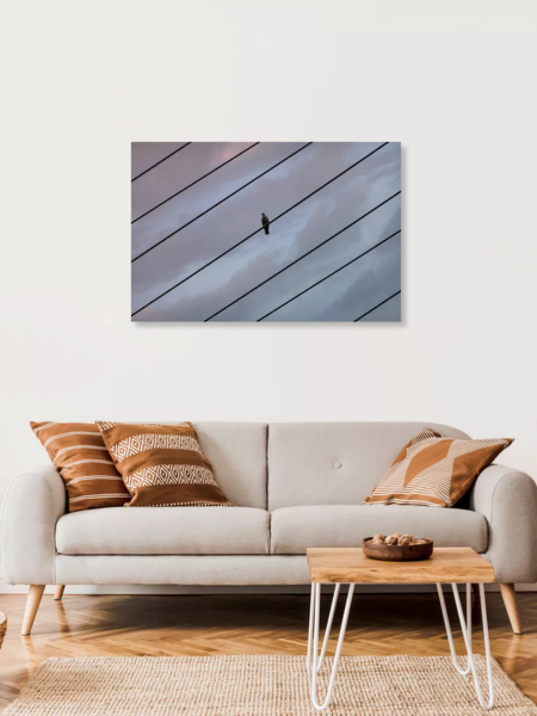 Poster / Leinwandbild - Bird On a Wire günstig online kaufen
